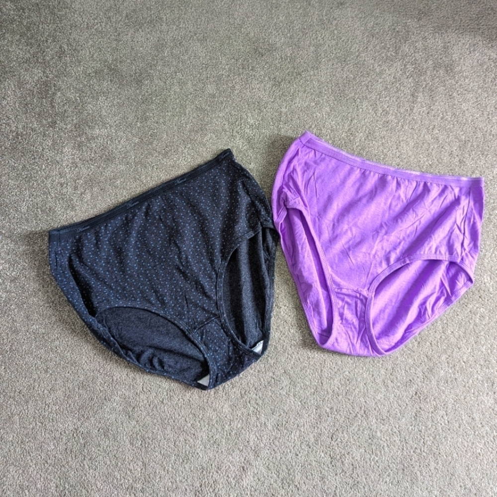 Hanes high waist cotton panties underwear briefs women's Large